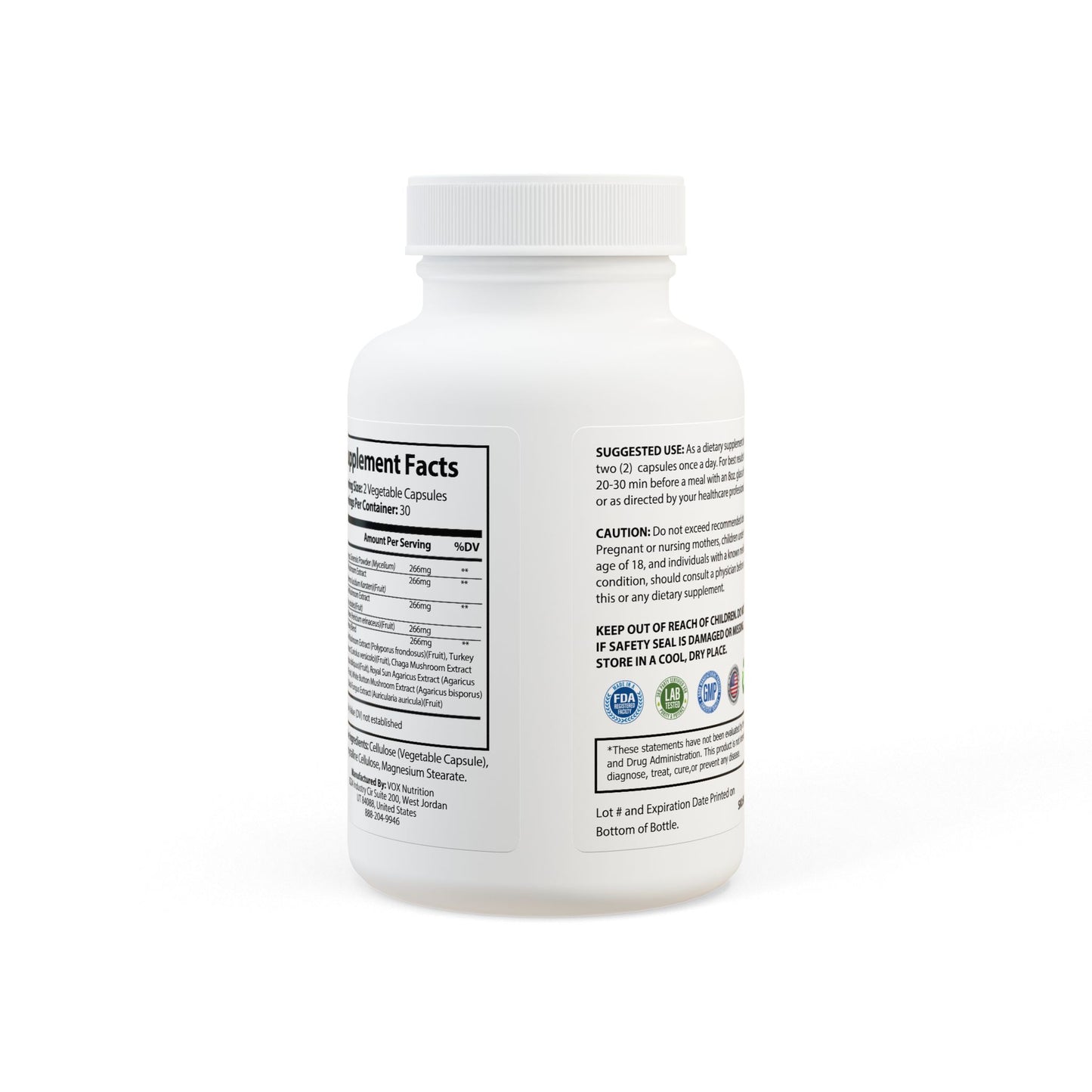 Mushroom Blend Supplement (60 Capsules) Titan Essentials
