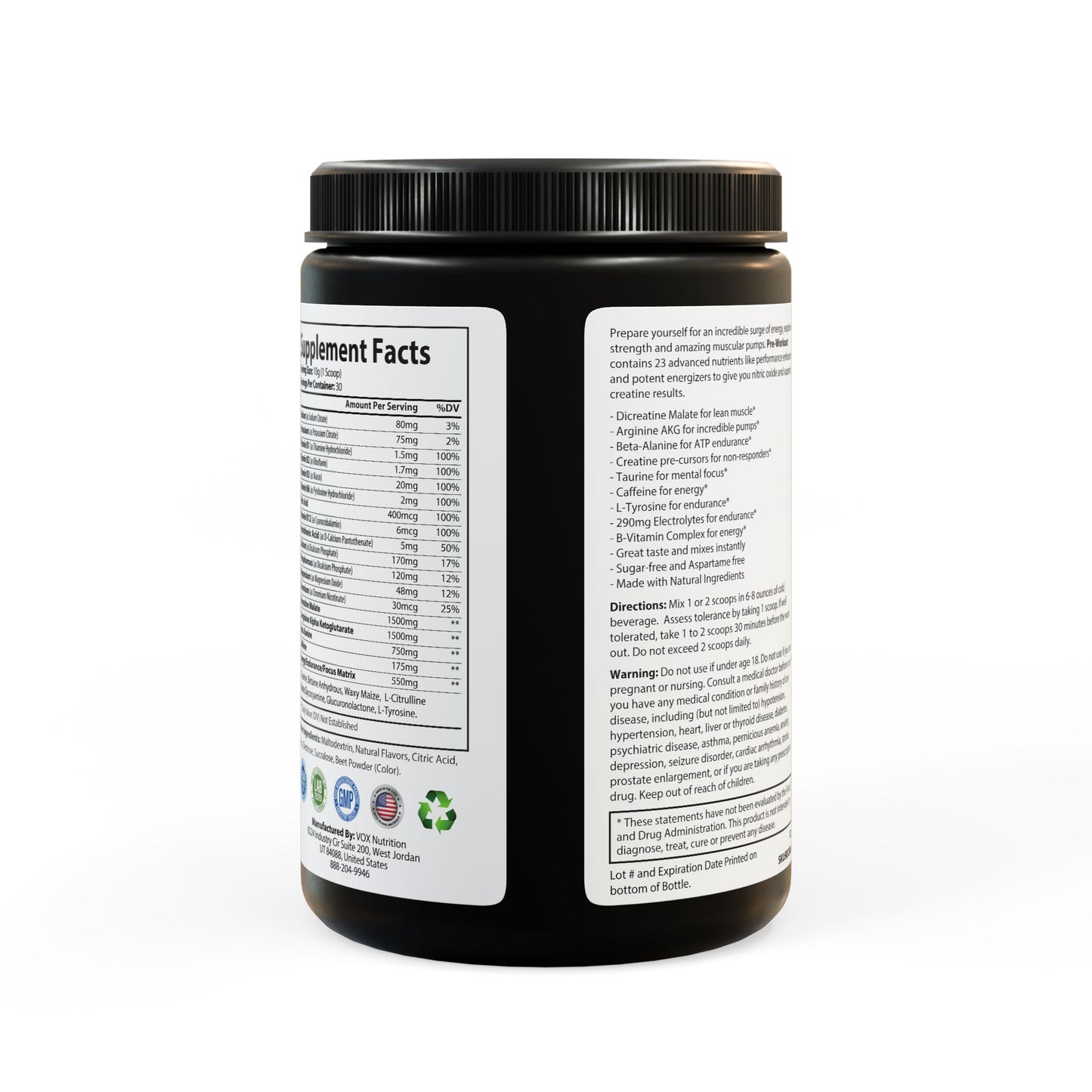 Pre-Workout Supplement, Watermelon (300g, 10.58oz) Titan Essentials