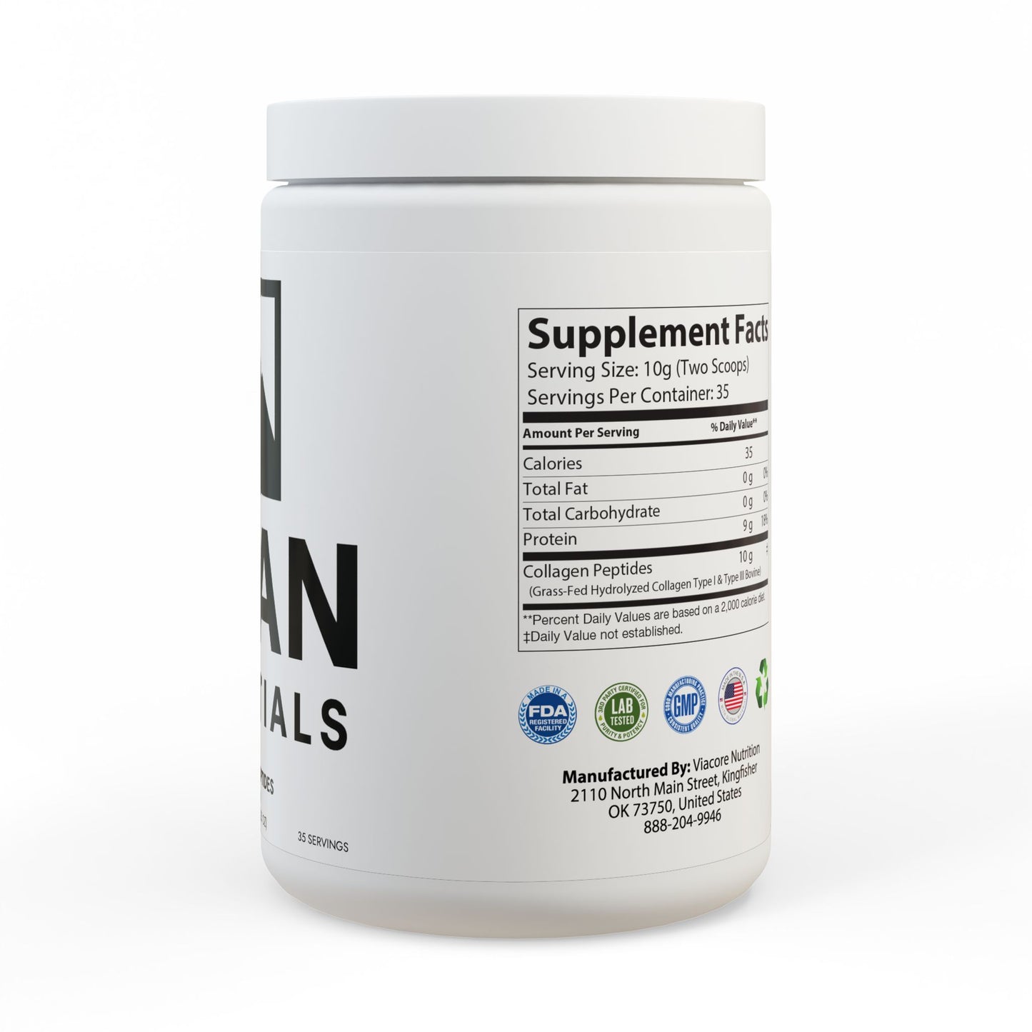 Collagen Peptides Type I & III Supplement (350g, 12.3oz) Titan Essentials