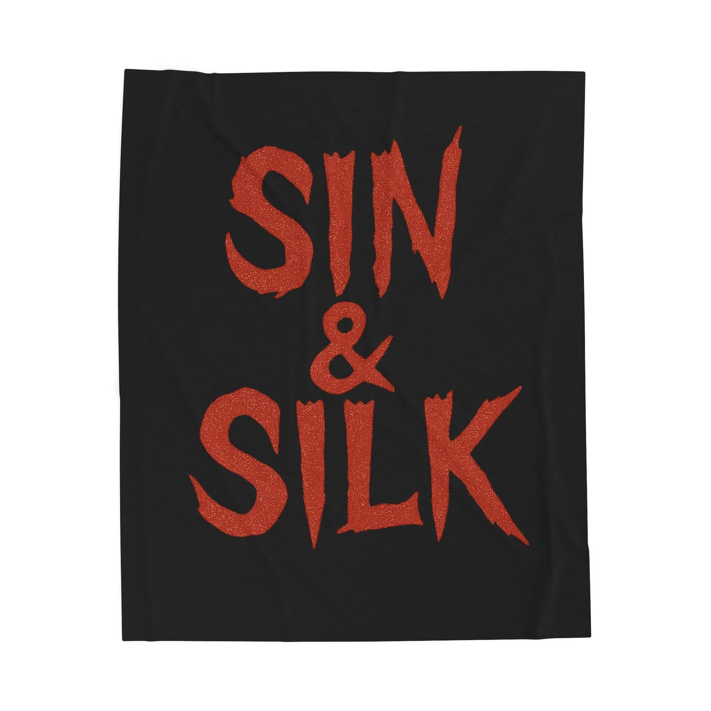 Sin & Silk Velveteen Plush Blanket - Cozy Throw, Perfect Gift for Halloween, Goth Decor, Home Comfort, Unique Bedding
