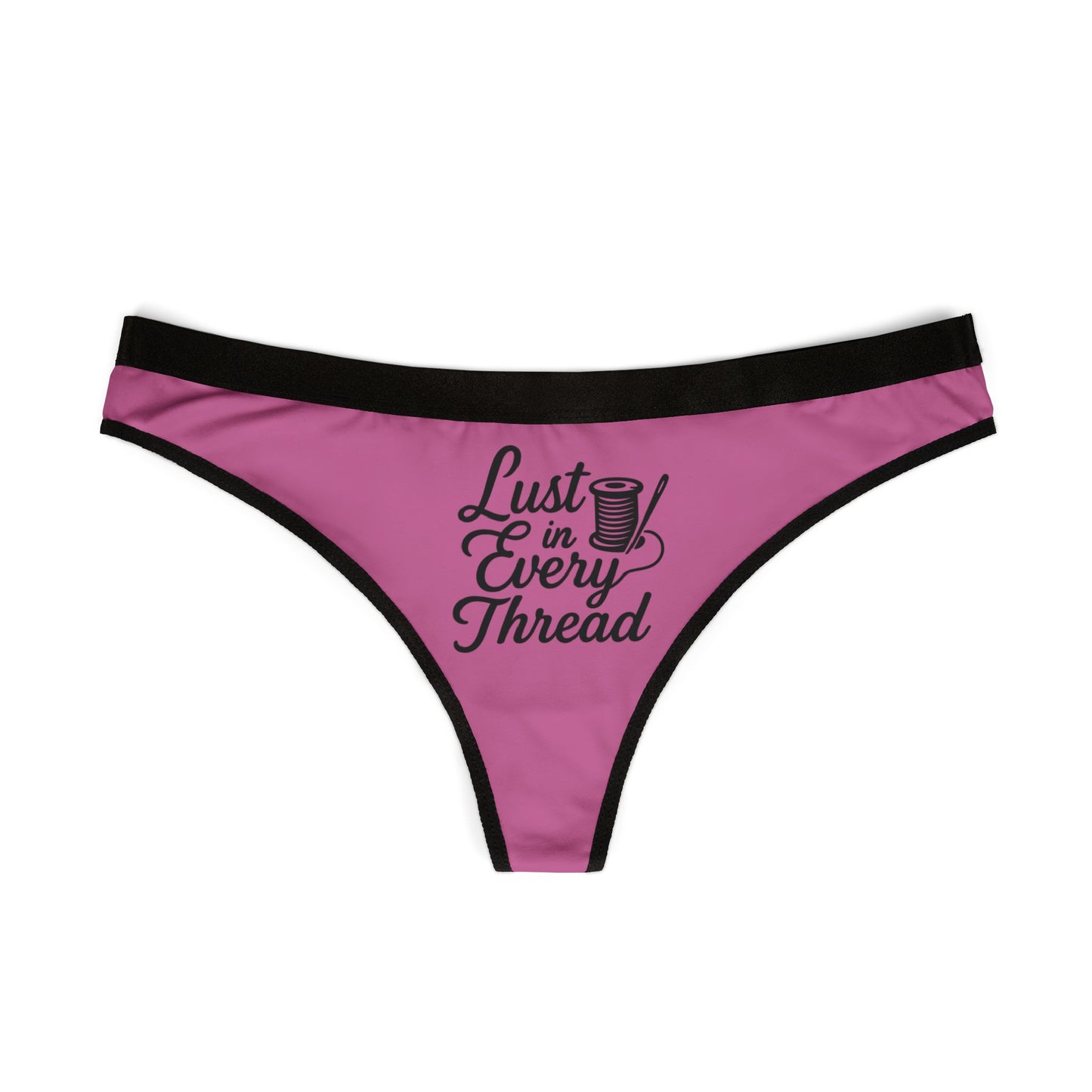 Flirty Women's Thongs, Lust in Every Thread Lingerie, Cute Intimates, Valentine's Day Gift, Sexy Underwear, AOP Design Thongs