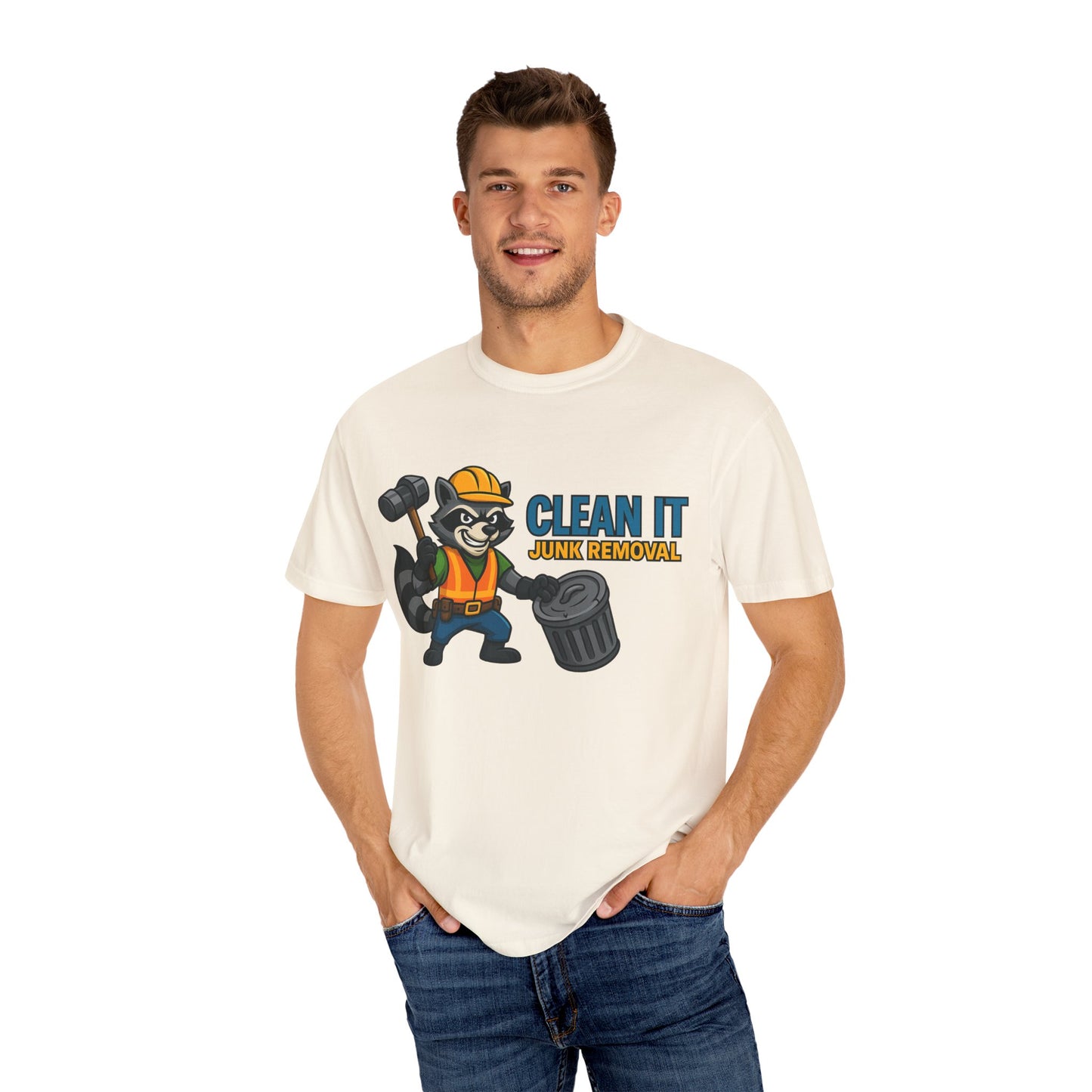 Playful Junk Removal T-Shirt, Gift for Cleanliness Advocates, Green Clean Theme, Eco-Friendly Apparel, Fun Workwear, Unique Gift Idea