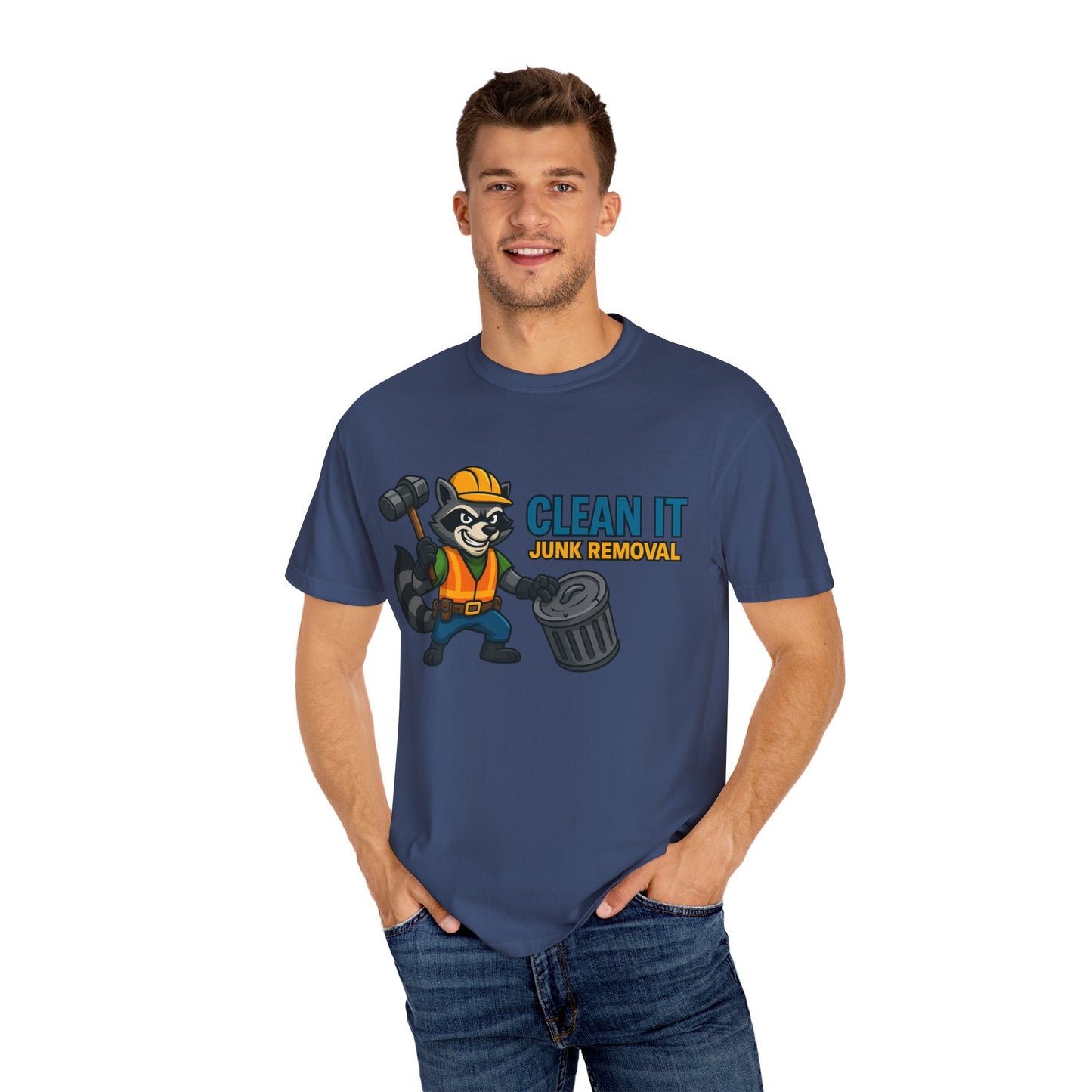 Playful Junk Removal T-Shirt, Gift for Cleanliness Advocates, Green Clean Theme, Eco-Friendly Apparel, Fun Workwear, Unique Gift Idea