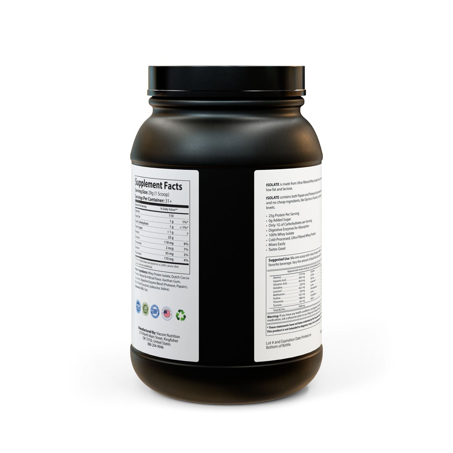 Whey Isolate Protein Supplement (907g, 2lb) Titan Essentials