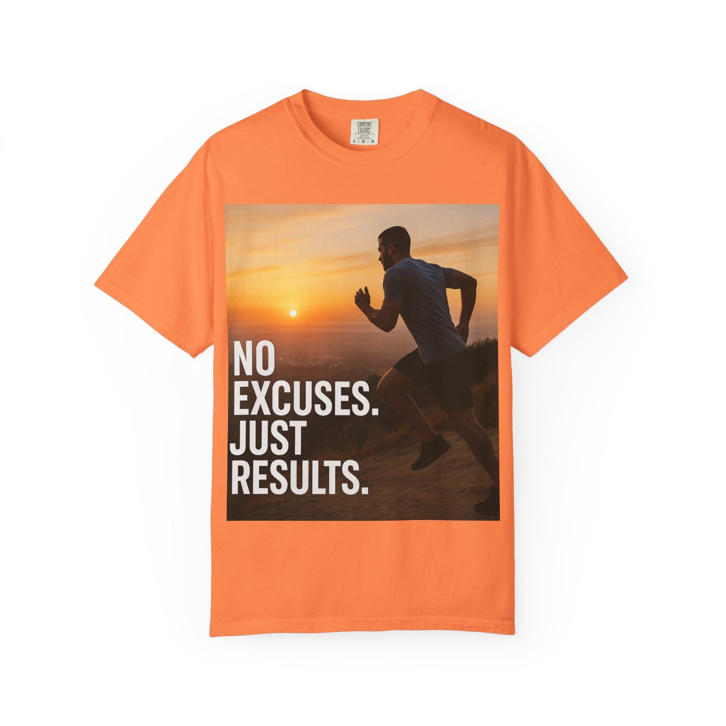 Motivational Running T-Shirt, Unisex Fitness Tee, No Excuses Just Results Shirt, Workout Apparel, Inspirational Sports Clothing