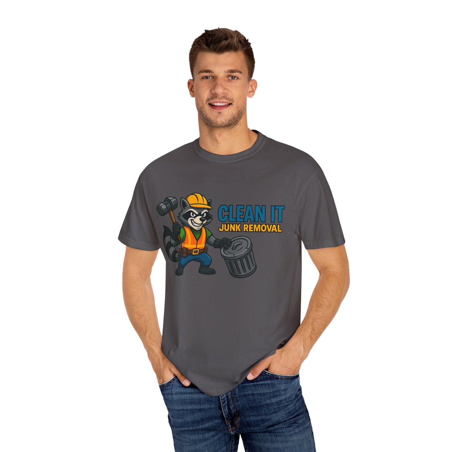 Playful Junk Removal T-Shirt, Gift for Cleanliness Advocates, Green Clean Theme, Eco-Friendly Apparel, Fun Workwear, Unique Gift Idea