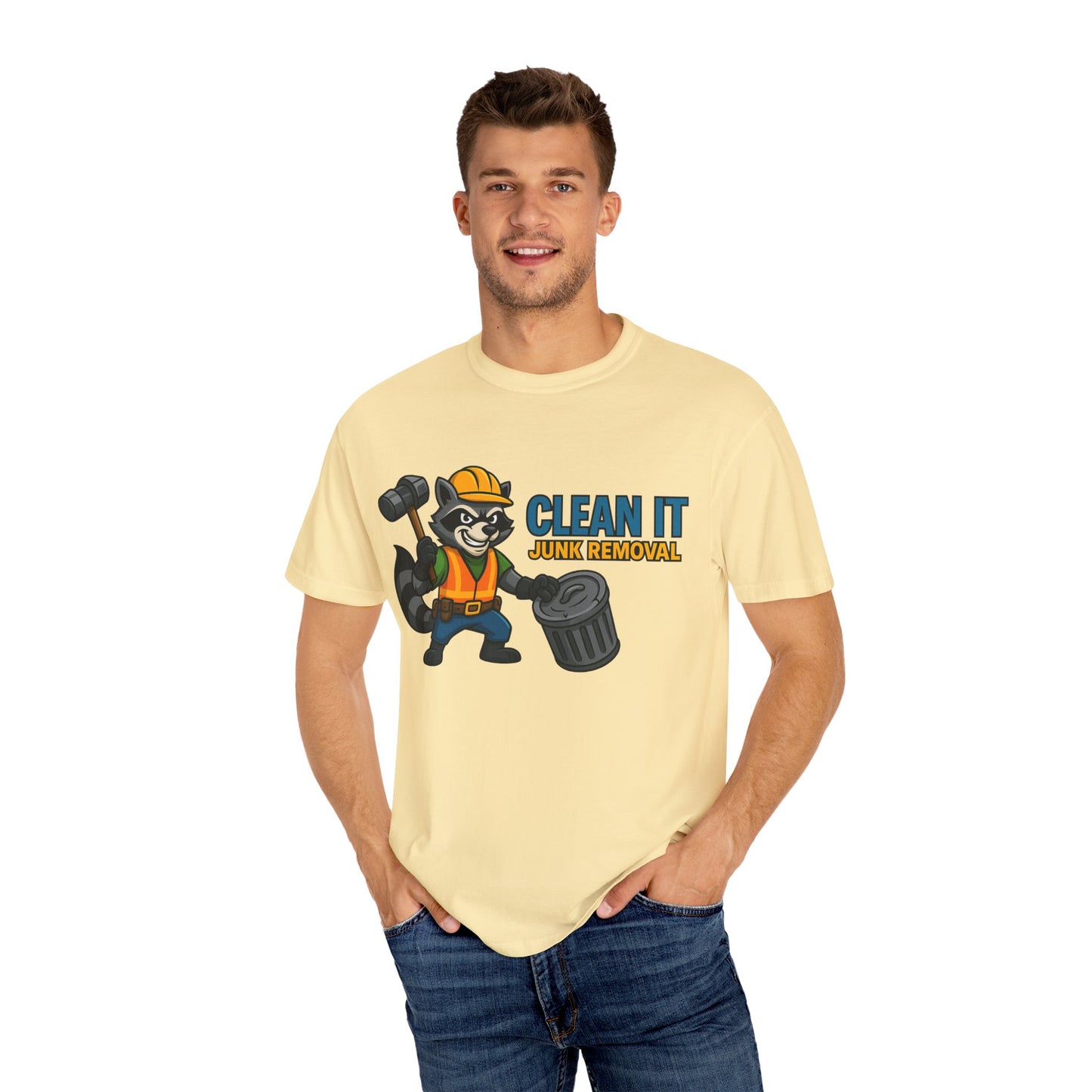 Playful Junk Removal T-Shirt, Gift for Cleanliness Advocates, Green Clean Theme, Eco-Friendly Apparel, Fun Workwear, Unique Gift Idea