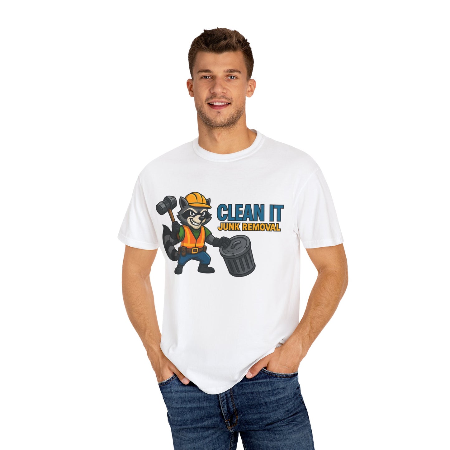Playful Junk Removal T-Shirt, Gift for Cleanliness Advocates, Green Clean Theme, Eco-Friendly Apparel, Fun Workwear, Unique Gift Idea