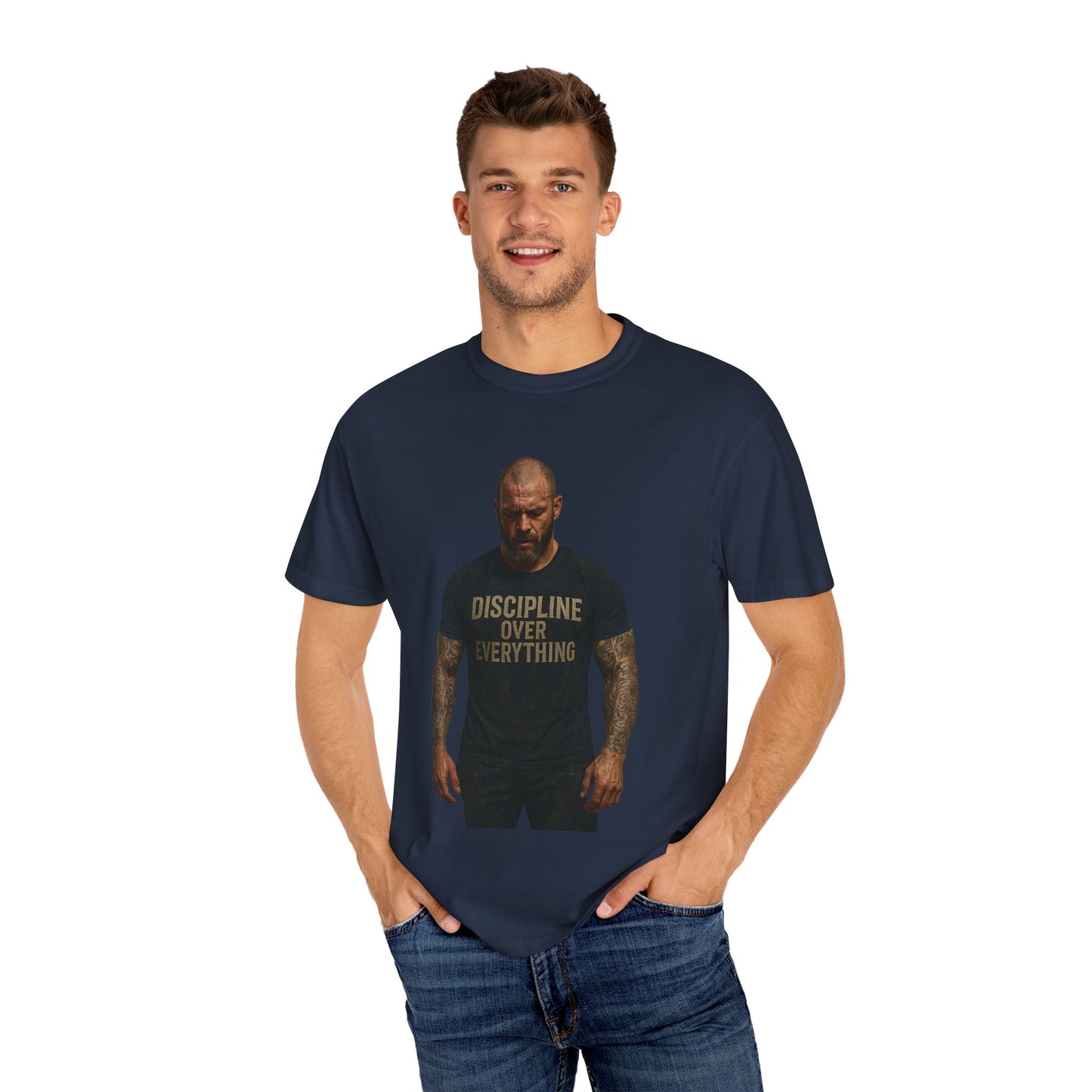 Motivational Unisex T-Shirt - Discipline Over Everything, Gym Shirt, Fitness Apparel, Inspirational Tee, Workout Gift
