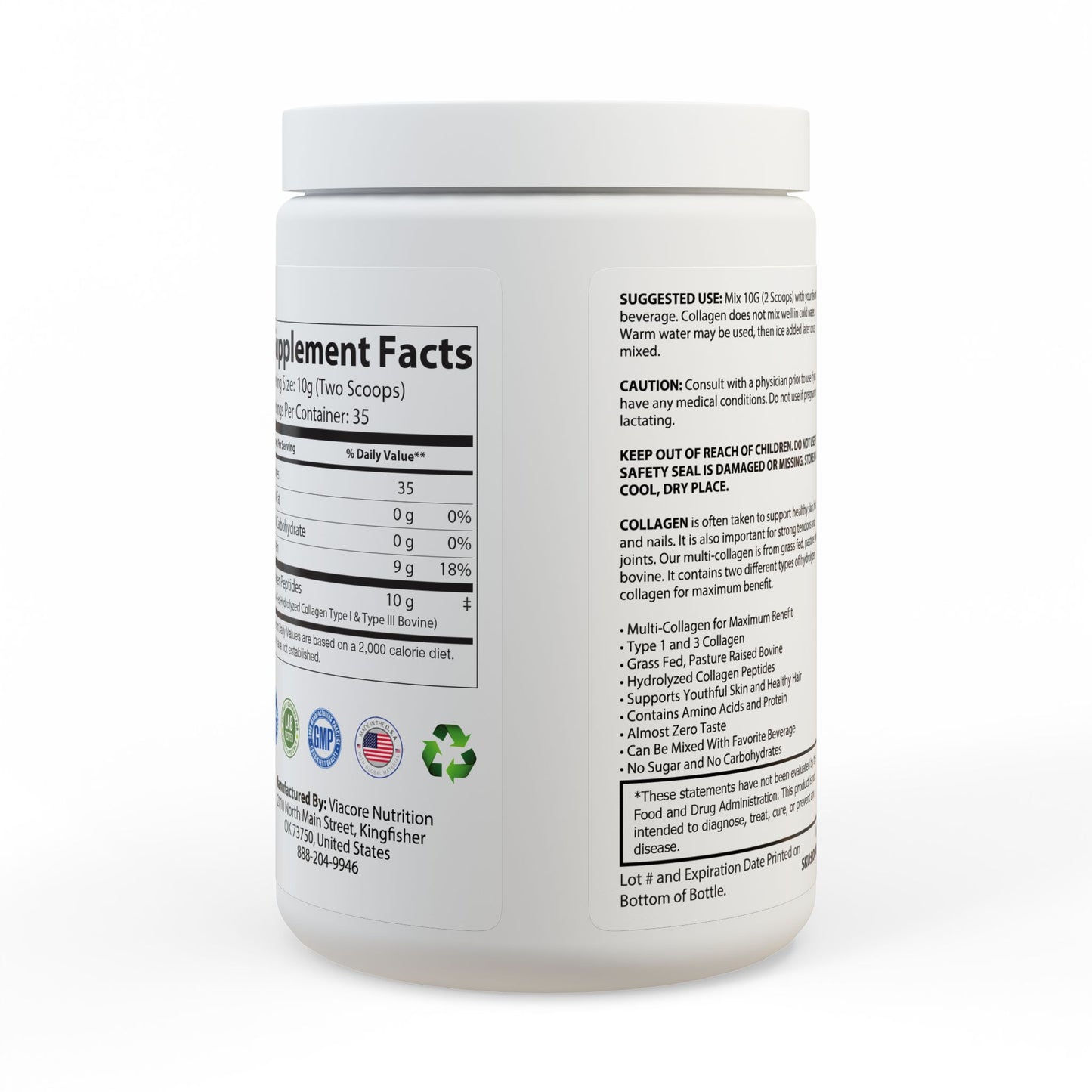 Collagen Peptides Type I & III Supplement (350g, 12.3oz) Titan Essentials