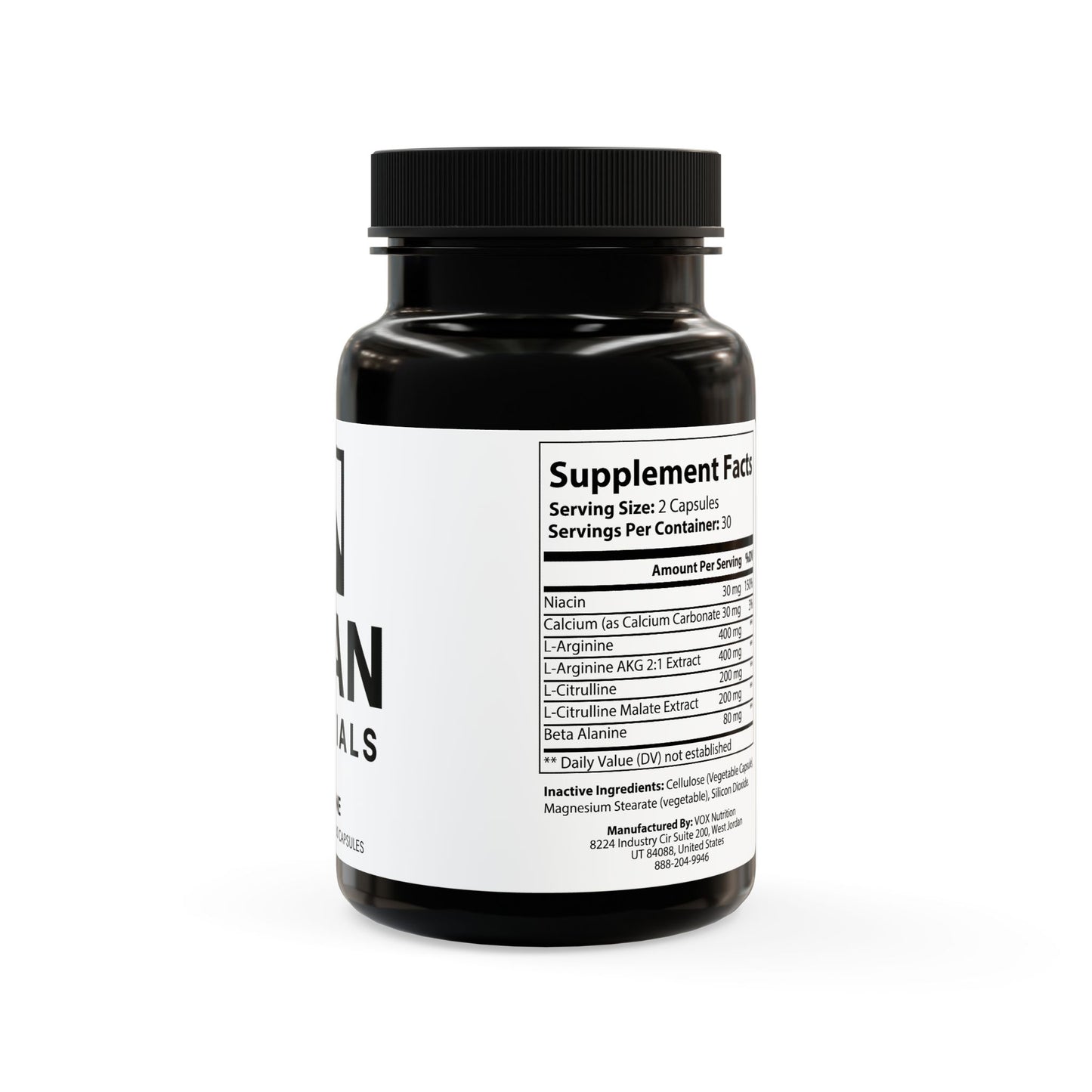 L-Arginine Supplement (60 Capsules) Titan Essentials