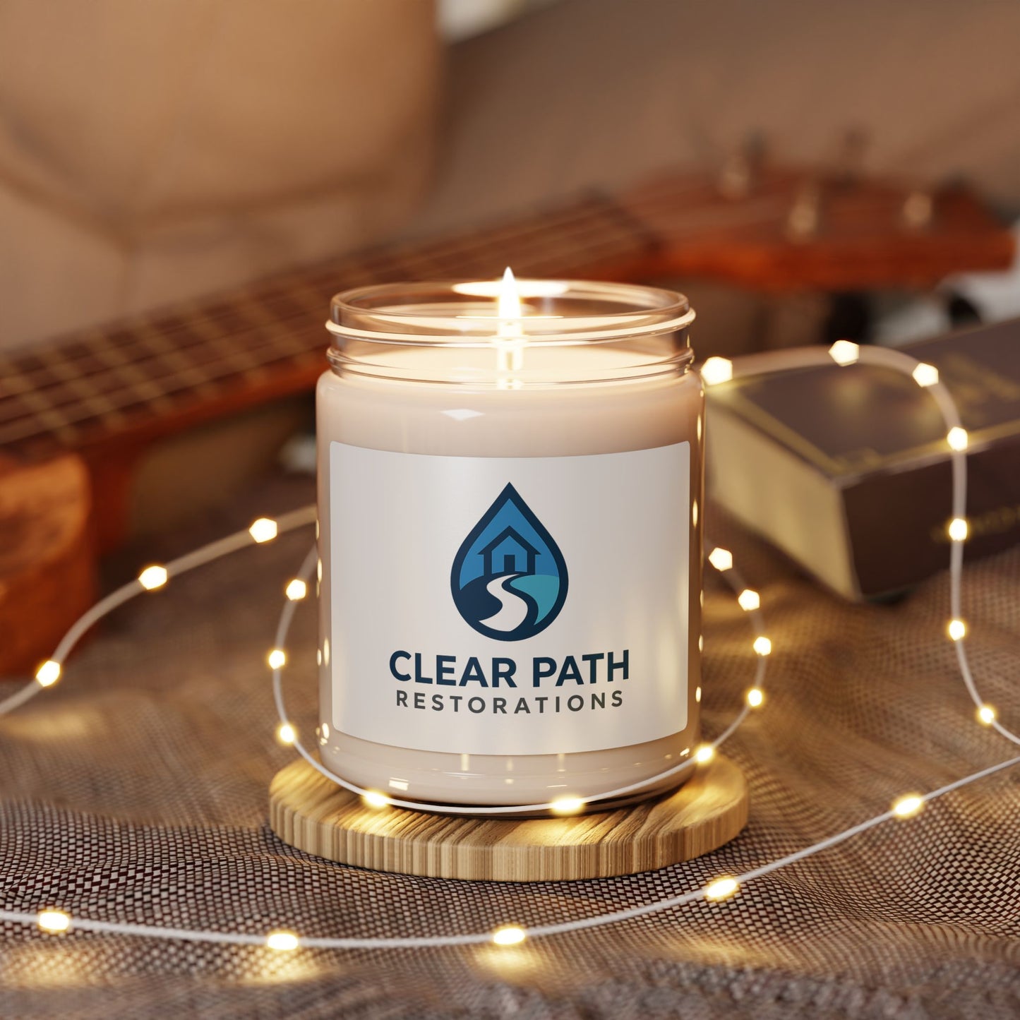 Clear Path Restorations Scented Soy Candle | 9oz Aroma Relaxation | Home Decor Gift | Eco-Friendly Candle