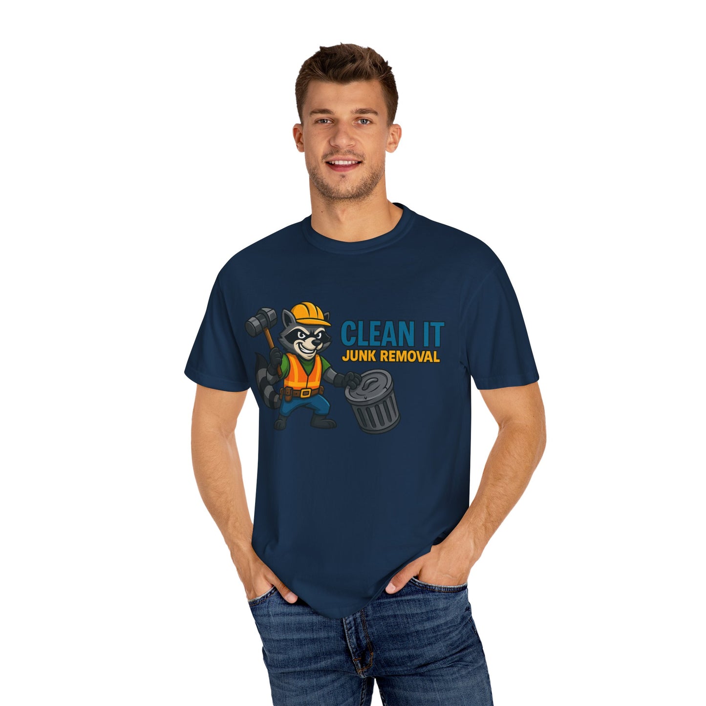 Playful Junk Removal T-Shirt, Gift for Cleanliness Advocates, Green Clean Theme, Eco-Friendly Apparel, Fun Workwear, Unique Gift Idea