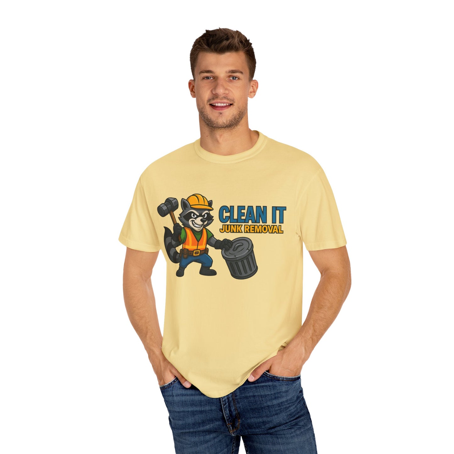 Playful Junk Removal T-Shirt, Gift for Cleanliness Advocates, Green Clean Theme, Eco-Friendly Apparel, Fun Workwear, Unique Gift Idea