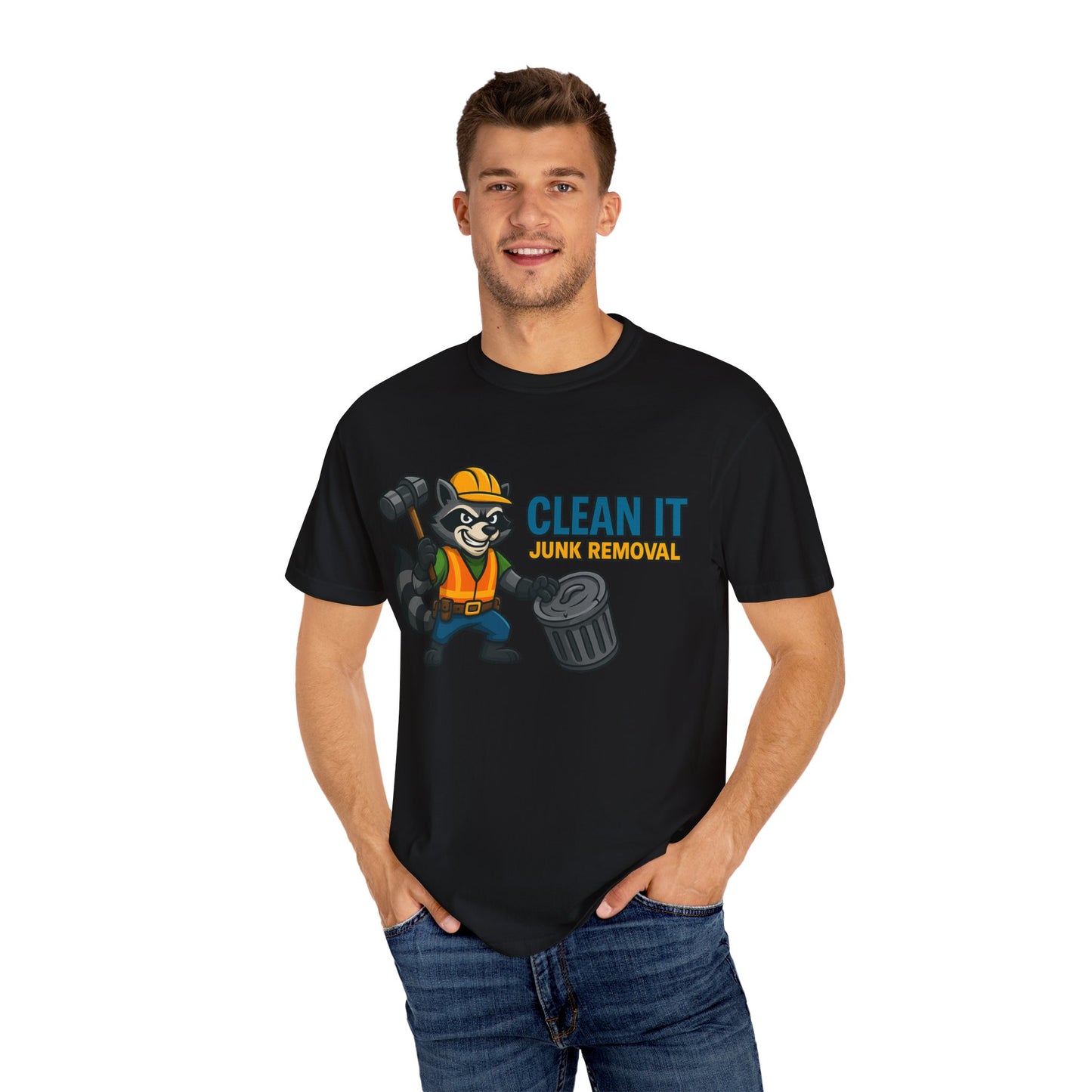 Playful Junk Removal T-Shirt, Gift for Cleanliness Advocates, Green Clean Theme, Eco-Friendly Apparel, Fun Workwear, Unique Gift Idea