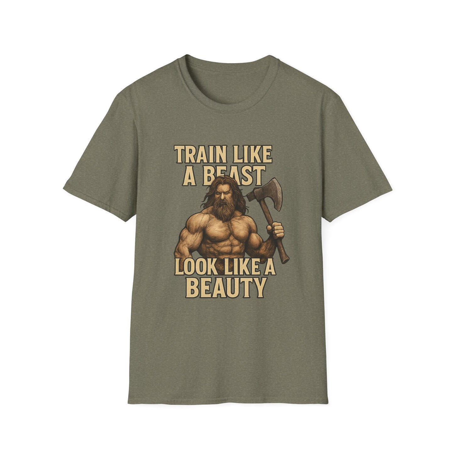 Train Like a Beast Unisex T-Shirt | Fitness Motivation Tee, Gym Shirt, Gift for Workout Enthusiasts, Bodybuilding Apparel, Activewear