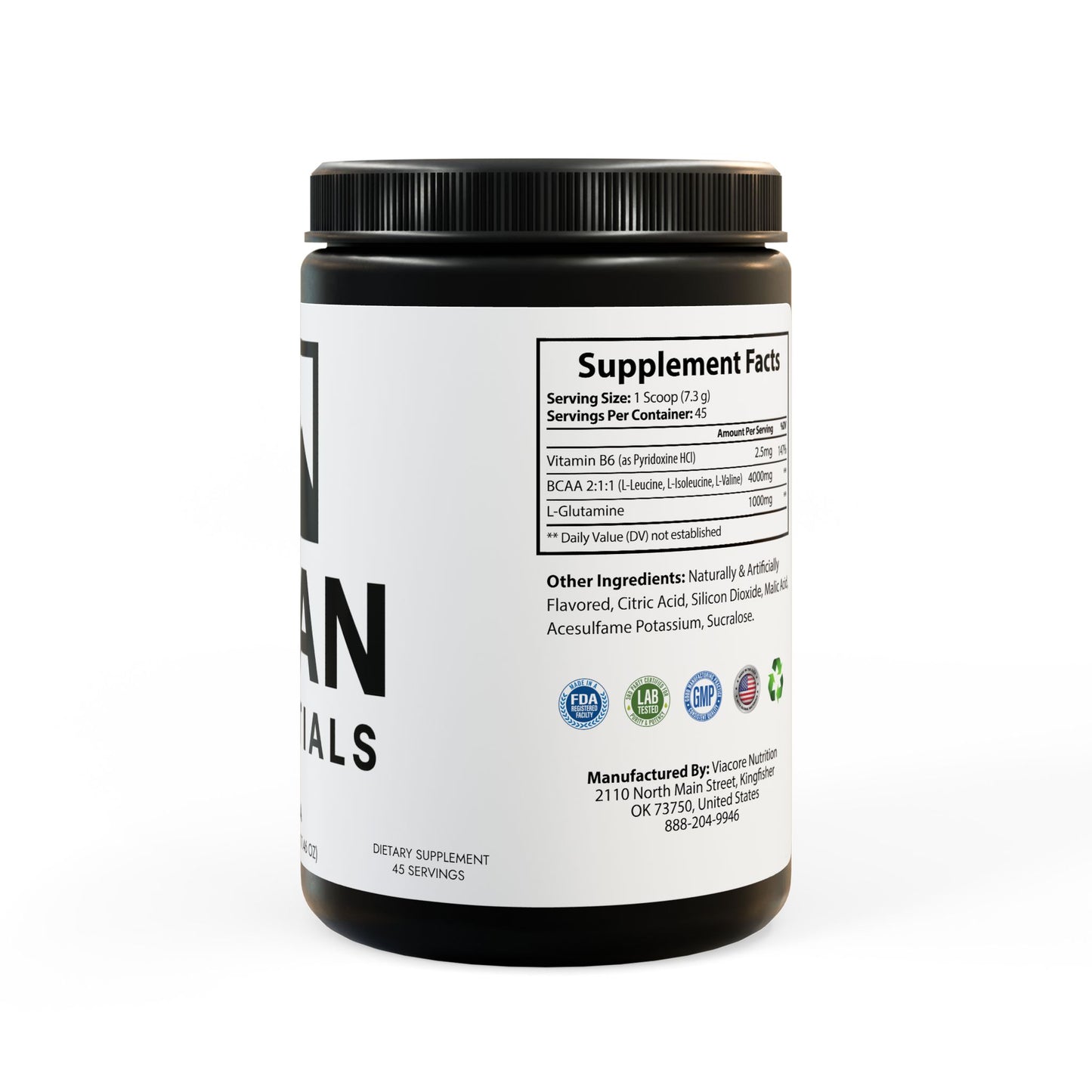 BCAA Supplement, Watermelon (325g, 11.46oz, 45 servings) Titan Essentials