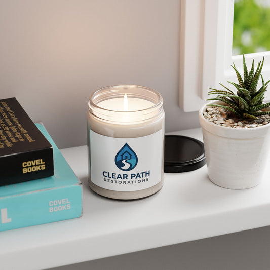 Clear Path Restorations Scented Soy Candle | 9oz Aroma Relaxation | Home Decor Gift | Eco-Friendly Candle
