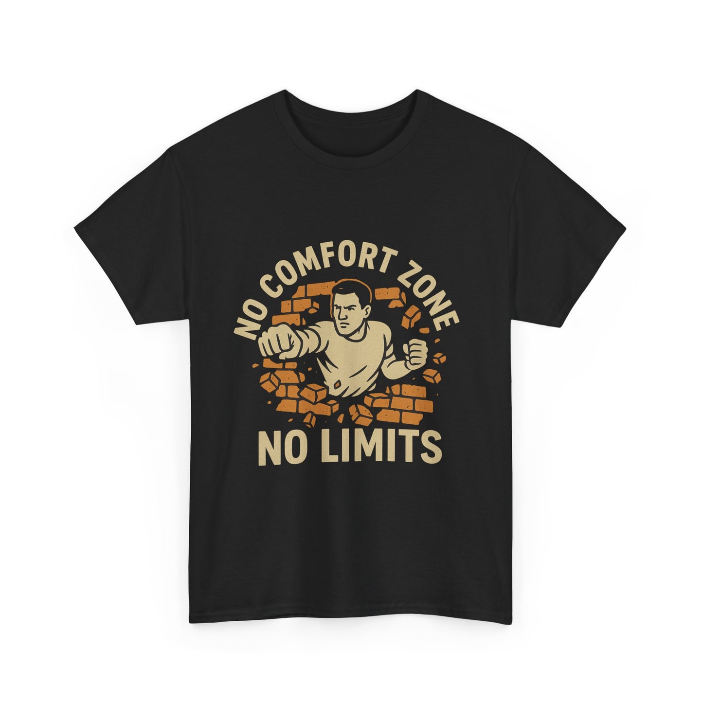 No Comfort Zone Unisex Heavy Cotton Tee, Motivational T-Shirt, Gym Apparel, Fitness Gift, Casual Wear, Self-Improvement Clothing