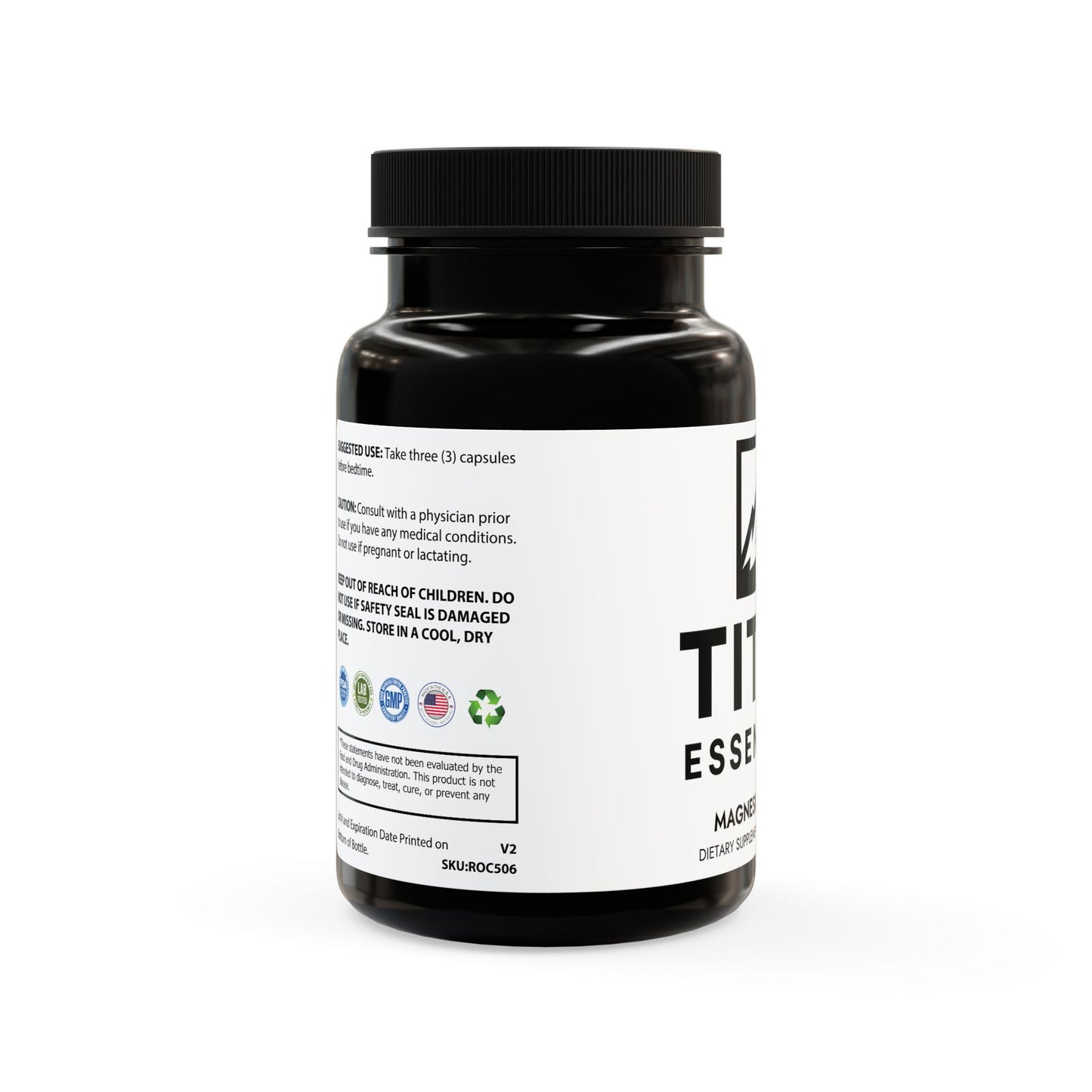 Magnesium Zinc Supplement (90 Capsules) Titan Essentials