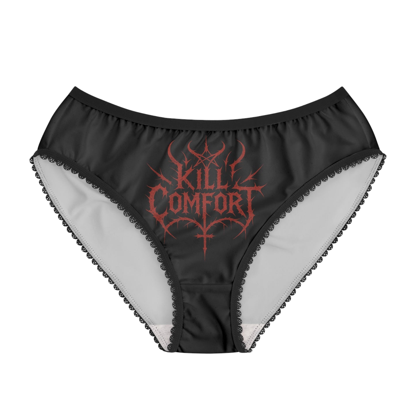 Gothic Women's Briefs - Kill Comfort, Edgy Lingerie, Alternative Underwear, Stylish Comfort, Unique Gift Idea for Her