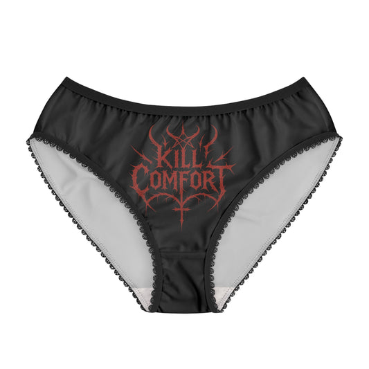 Gothic Women's Briefs - Kill Comfort, Edgy Lingerie, Alternative Underwear, Stylish Comfort, Unique Gift Idea for Her