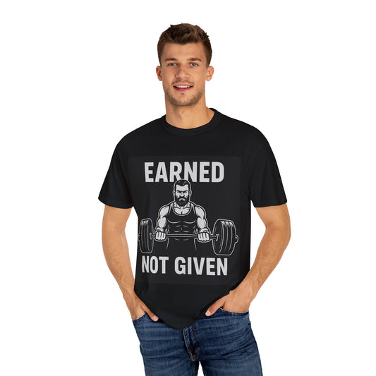 Motivational Workout T-Shirt - "Earned Not Given" Fitness Tee, Gym Apparel, Unisex Exercise Top, Gift for Gym Lovers, Strength [...]