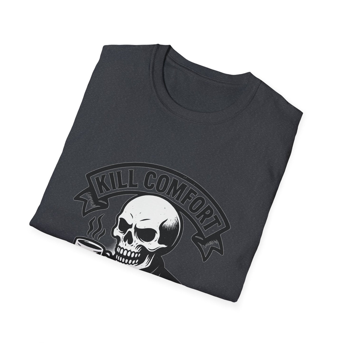 Skeleton Coffee Unisex T-Shirt | Funny Gift, Casual Wear, Dark Humor, Coffee Lover, Graphic Tee
