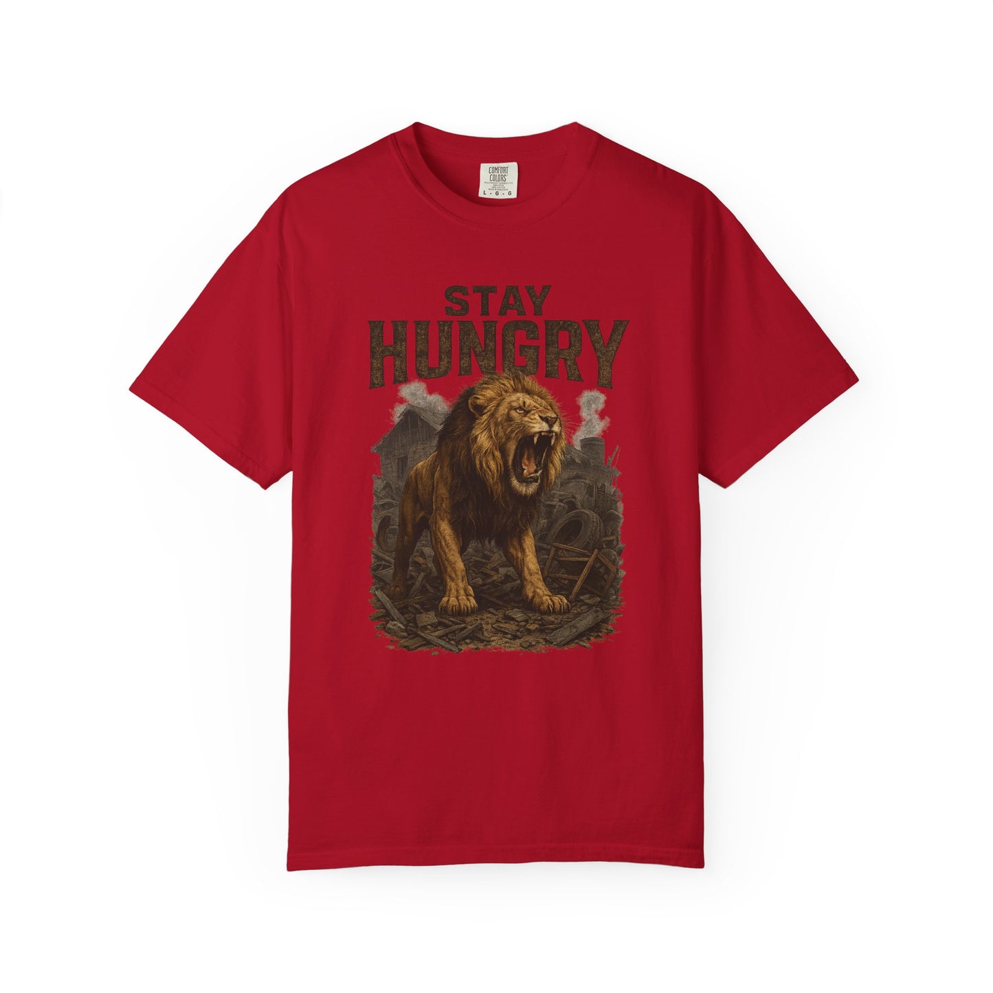 Stay Hungry Unisex Garment-Dyed T-shirt - Vintage Inspired Tee, Casual Wear, Gift for Motivated Individuals, Fitness Apparel, Graphic Tee