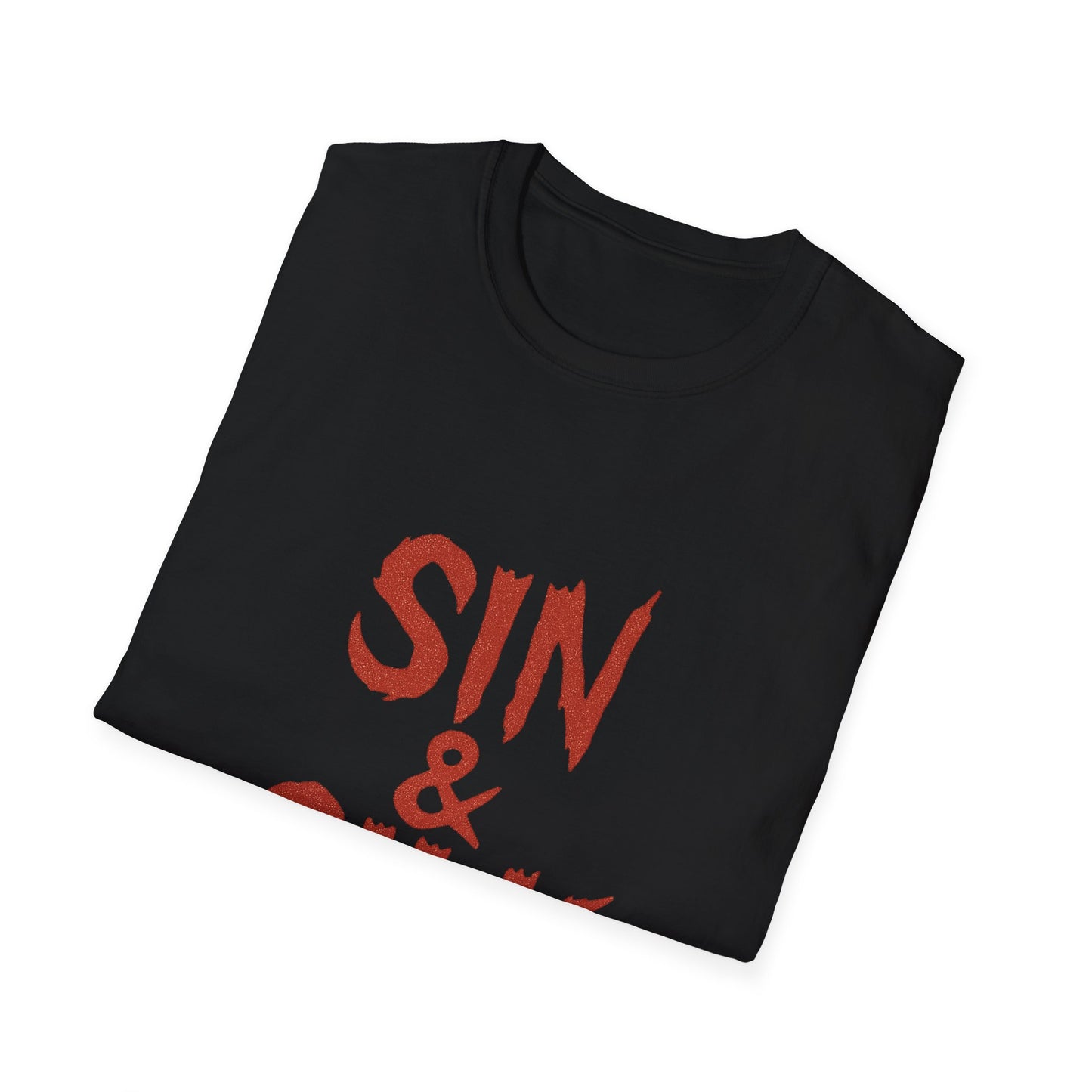 Sin & Silk Unisex Softstyle T-Shirt | Casual Graphic Tee, Trendy Urban Wear, Gift for Him/Her, Comfortable Everyday Shirt, Statement Apparel