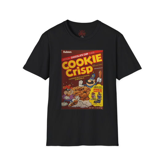 Retro Cookie Crisp Unisex Softstyle T-Shirt, Vintage Cereal Shirt, Foodie Gift, Cute Casual Wear, Breakfast Lover Tee