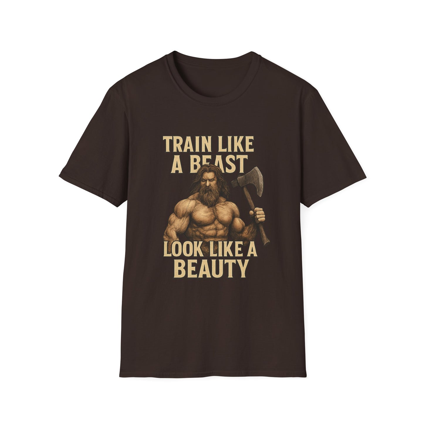 Train Like a Beast Unisex T-Shirt | Fitness Motivation Tee, Gym Shirt, Gift for Workout Enthusiasts, Bodybuilding Apparel, Activewear