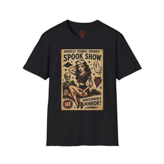 Halloween Spook Show Unisex T-Shirt, Vintage Horror Tee, Ghoul Inspired Shirt, Festival Outfit, Costume Party Apparel