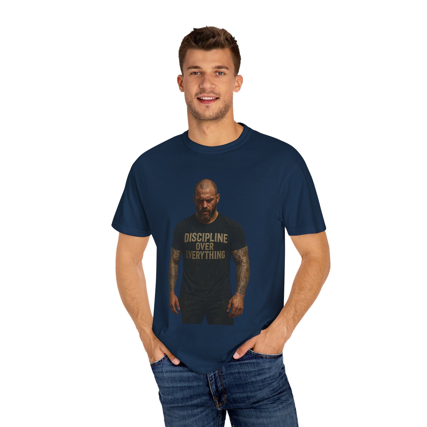 Motivational Unisex T-Shirt - Discipline Over Everything, Gym Shirt, Fitness Apparel, Inspirational Tee, Workout Gift