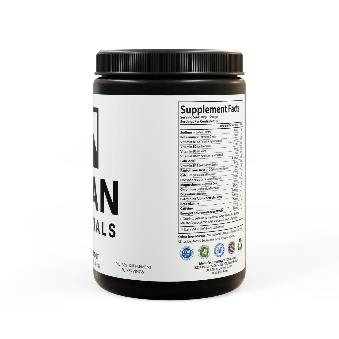 Pre-Workout Supplement, Watermelon (300g, 10.58oz) Titan Essentials