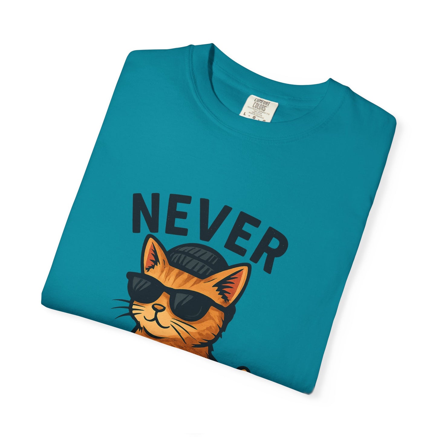 Cool Cat Never Sorry T-shirt, Funny Graphic Tee, Cat Lover Gift, Unisex Apparel, Relaxed Fit Shirt, Casual Wear
