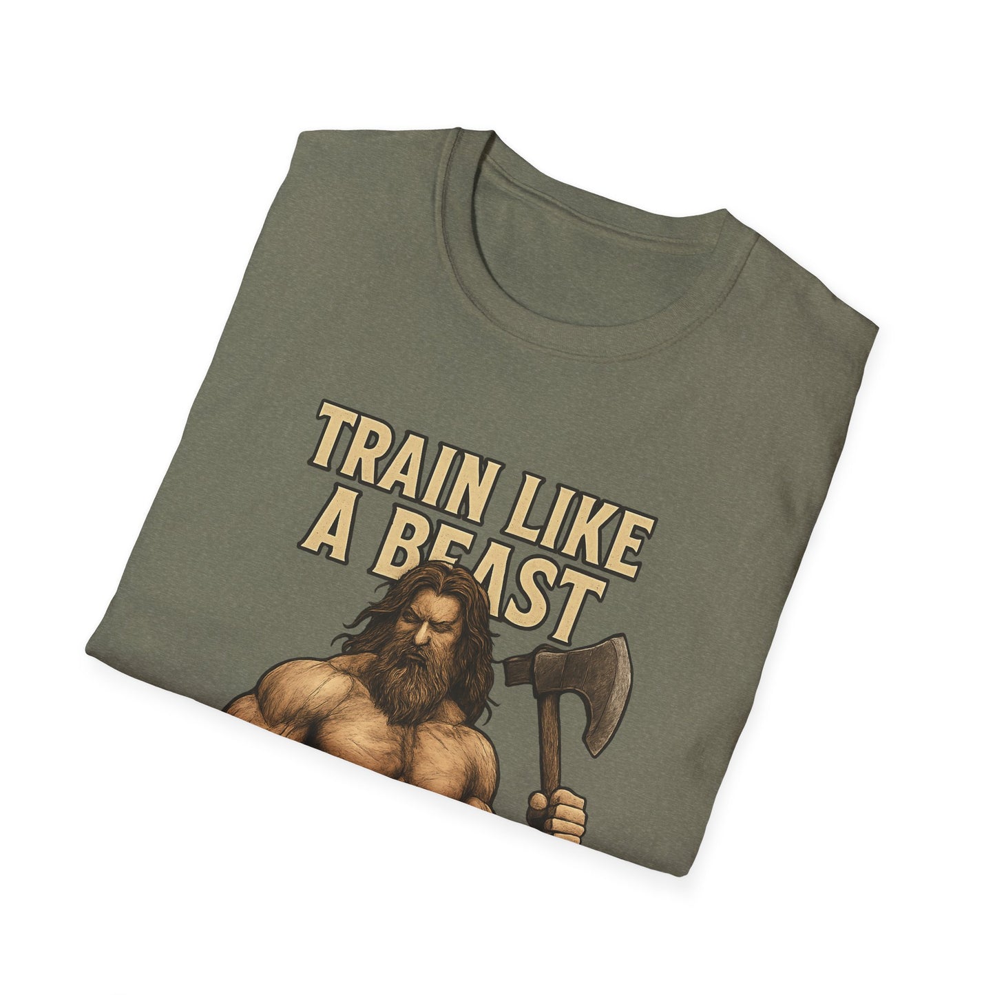 Train Like a Beast Unisex T-Shirt | Fitness Motivation Tee, Gym Shirt, Gift for Workout Enthusiasts, Bodybuilding Apparel, Activewear