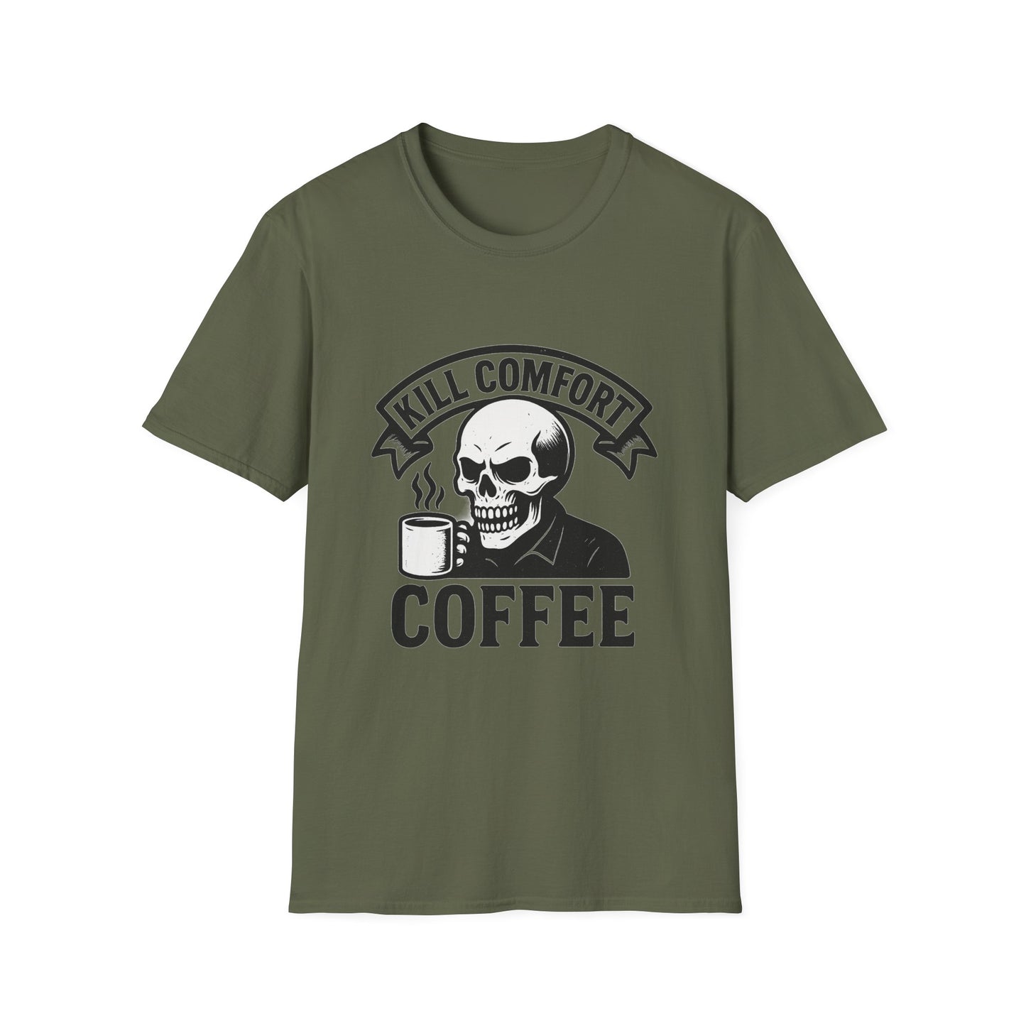 Skeleton Coffee Unisex T-Shirt | Funny Gift, Casual Wear, Dark Humor, Coffee Lover, Graphic Tee
