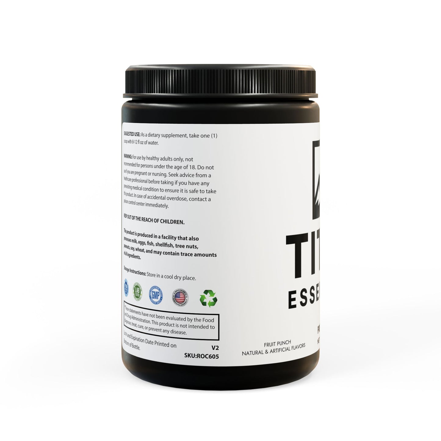 Pre-Workout Supplement, Fruit Punch (204g, 7.1oz) Titan Essentials