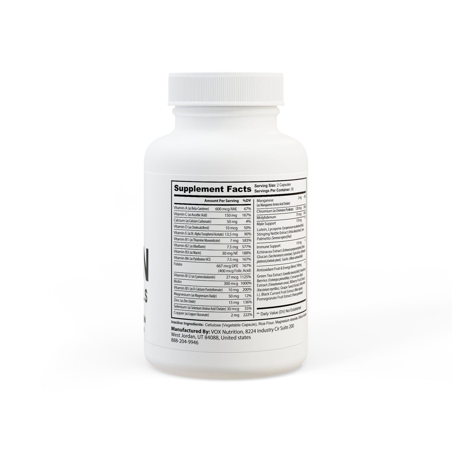 Multivitamin for Men Supplement (60 Capsules) Titan Essentials