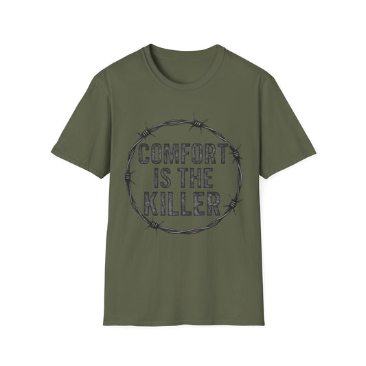 Comfort is the Killer Unisex Softstyle T-Shirt | Trendy Graphic Tee, Casual Wear, Gift for Him/Her, Fashionable Statement Top, [...]