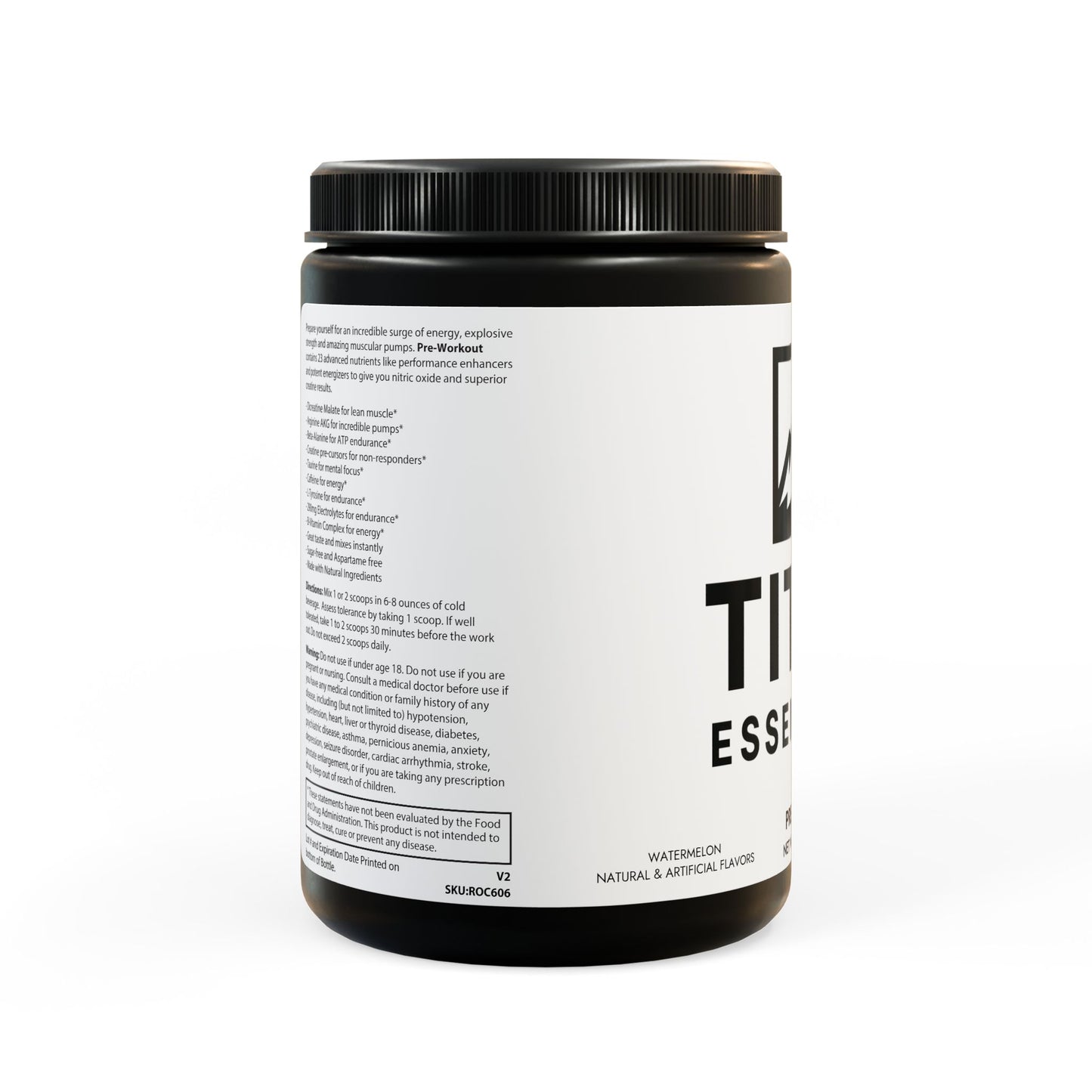 Pre-Workout Supplement, Watermelon (300g, 10.58oz) Titan Essentials