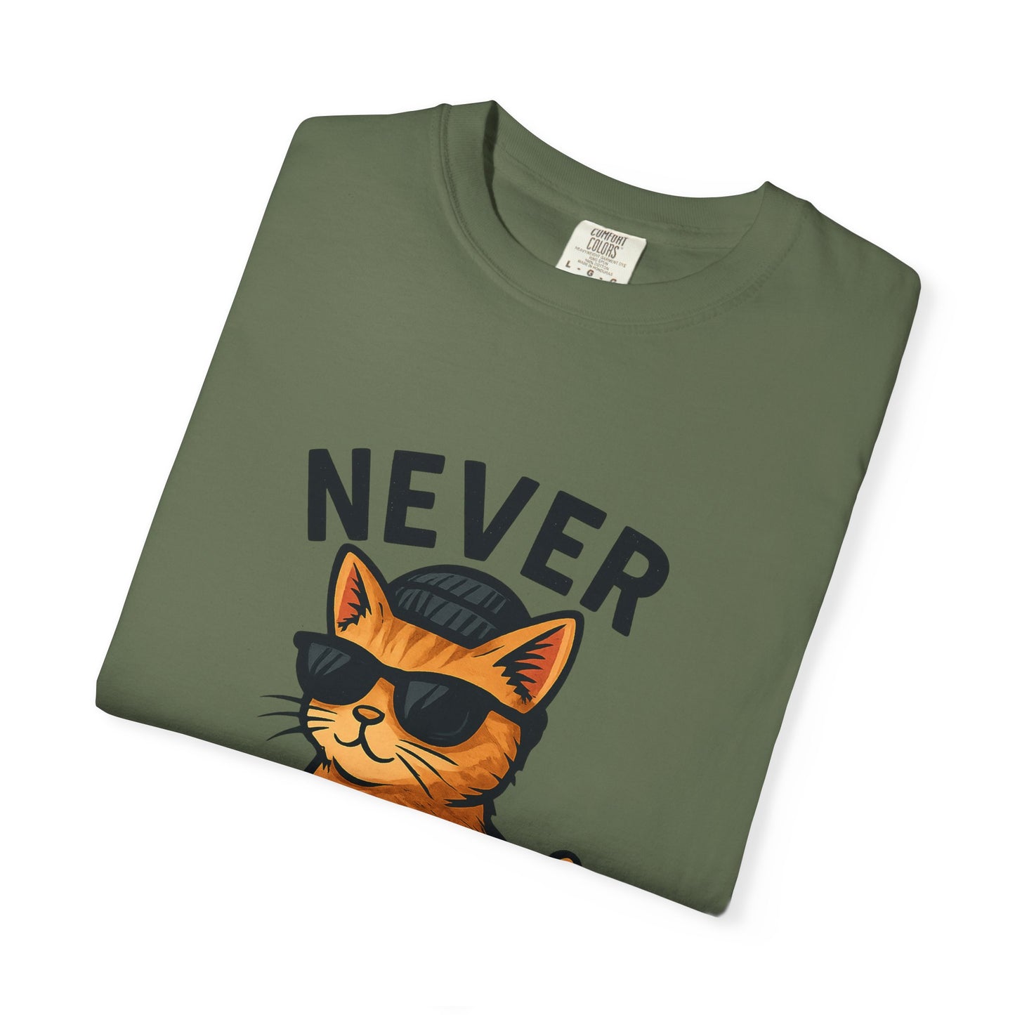 Cool Cat Never Sorry T-shirt, Funny Graphic Tee, Cat Lover Gift, Unisex Apparel, Relaxed Fit Shirt, Casual Wear