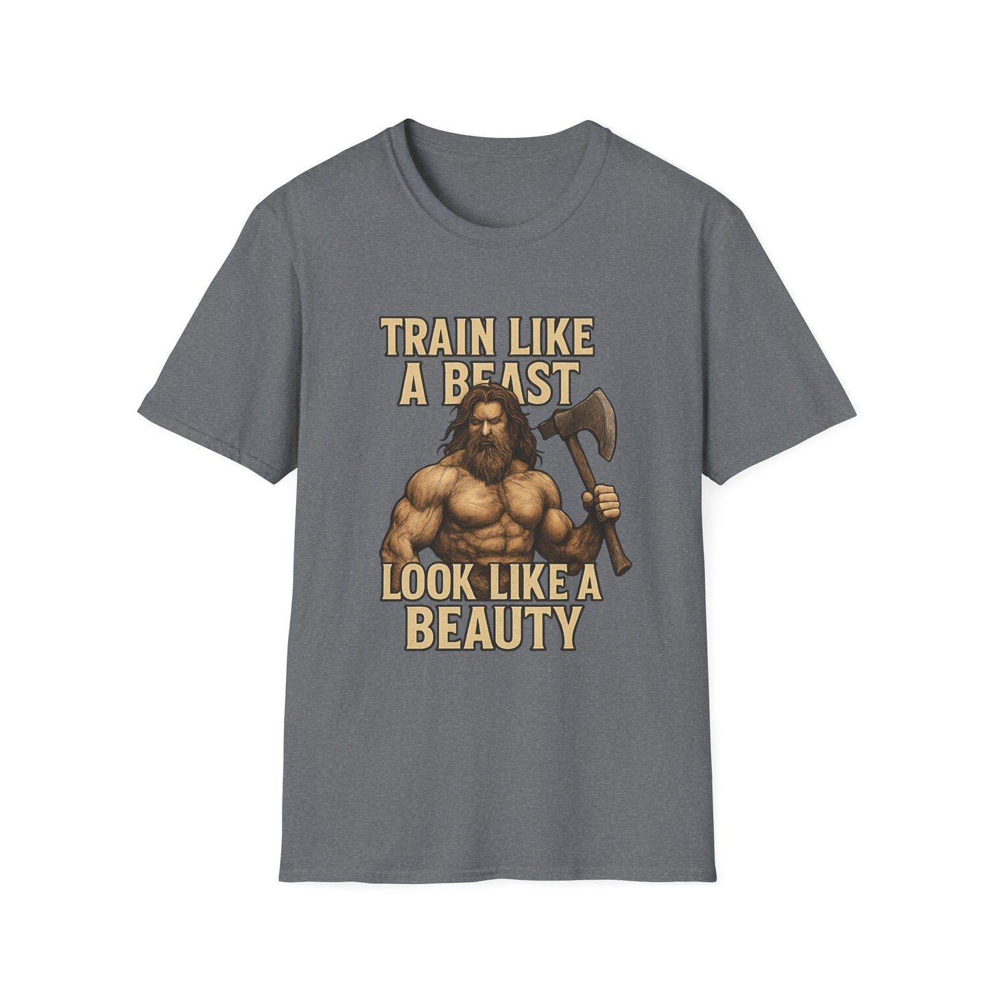 Train Like a Beast Unisex T-Shirt | Fitness Motivation Tee, Gym Shirt, Gift for Workout Enthusiasts, Bodybuilding Apparel, Activewear
