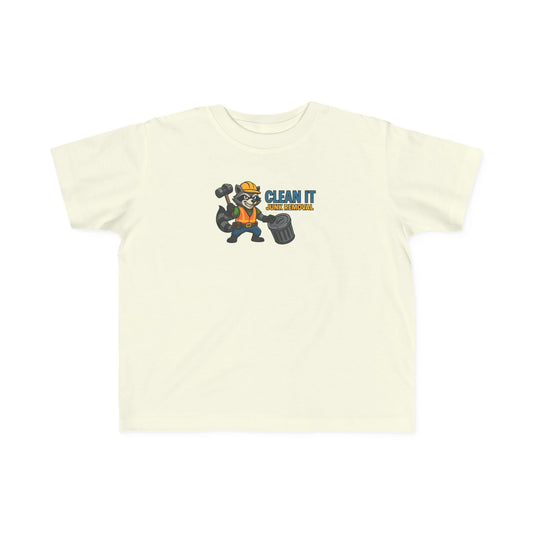 Toddler's Clean It T-Shirt, Kids' Graphic Tee, Funny Toddler Shirt, Casual Wear, Birthday Gift, Toddler Clothes