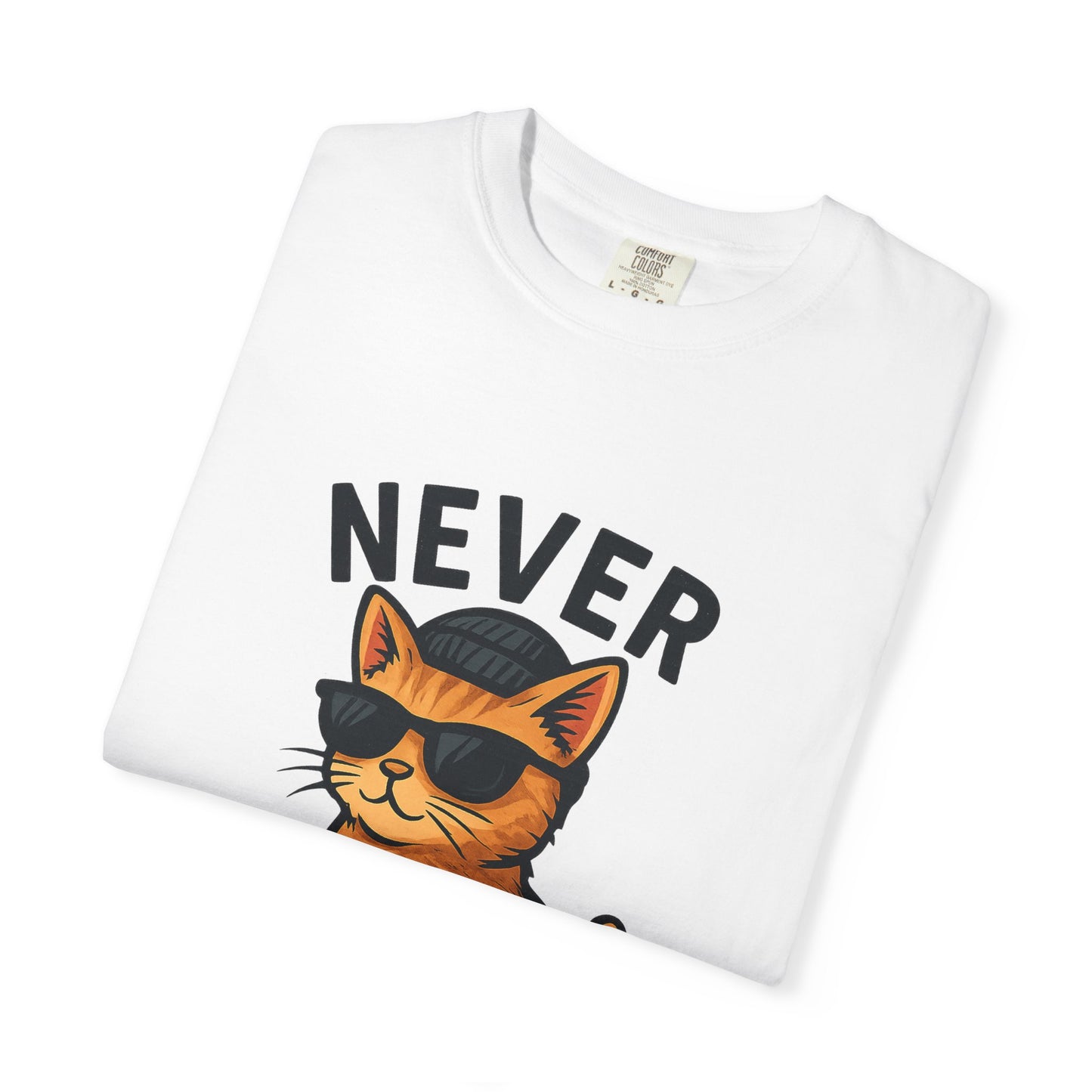 Cool Cat Never Sorry T-shirt, Funny Graphic Tee, Cat Lover Gift, Unisex Apparel, Relaxed Fit Shirt, Casual Wear