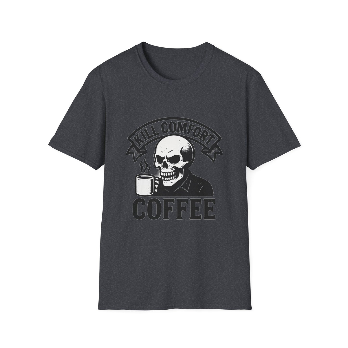 Skeleton Coffee Unisex T-Shirt | Funny Gift, Casual Wear, Dark Humor, Coffee Lover, Graphic Tee