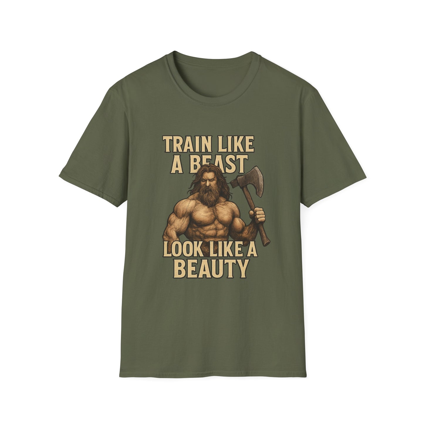 Train Like a Beast Unisex T-Shirt | Fitness Motivation Tee, Gym Shirt, Gift for Workout Enthusiasts, Bodybuilding Apparel, Activewear