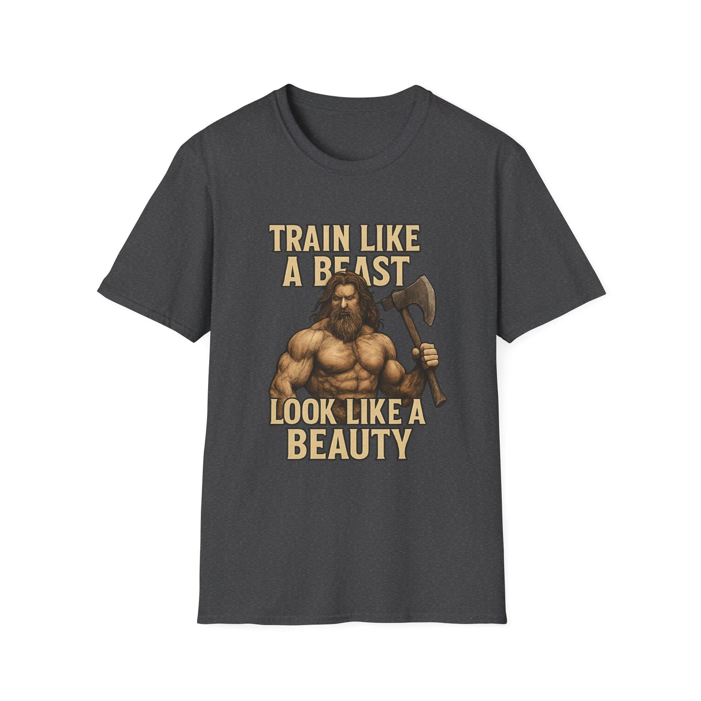 Train Like a Beast Unisex T-Shirt | Fitness Motivation Tee, Gym Shirt, Gift for Workout Enthusiasts, Bodybuilding Apparel, Activewear