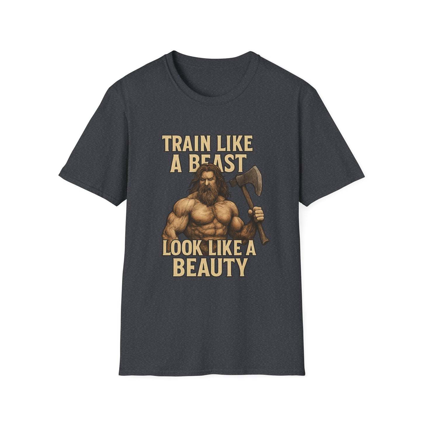 Train Like a Beast Unisex T-Shirt | Fitness Motivation Tee, Gym Shirt, Gift for Workout Enthusiasts, Bodybuilding Apparel, Activewear